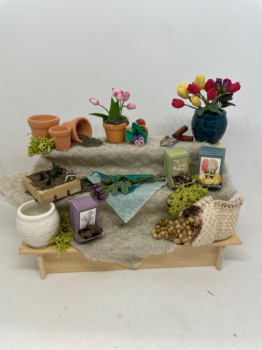 Dolls House Miniatures - 1/12th Florist / Gardeners Stepped Stand