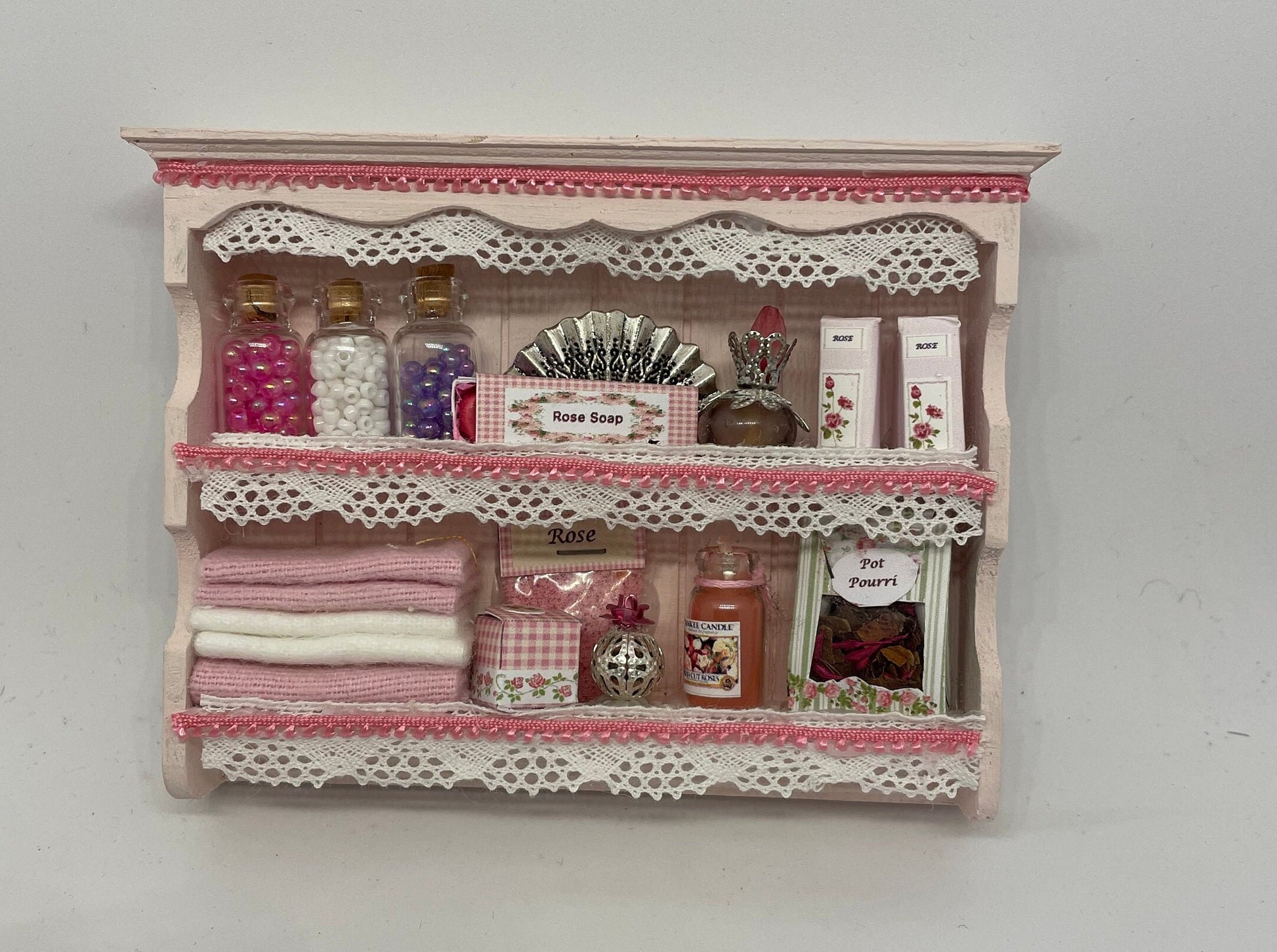 1/12th Pink Perfume Shelves