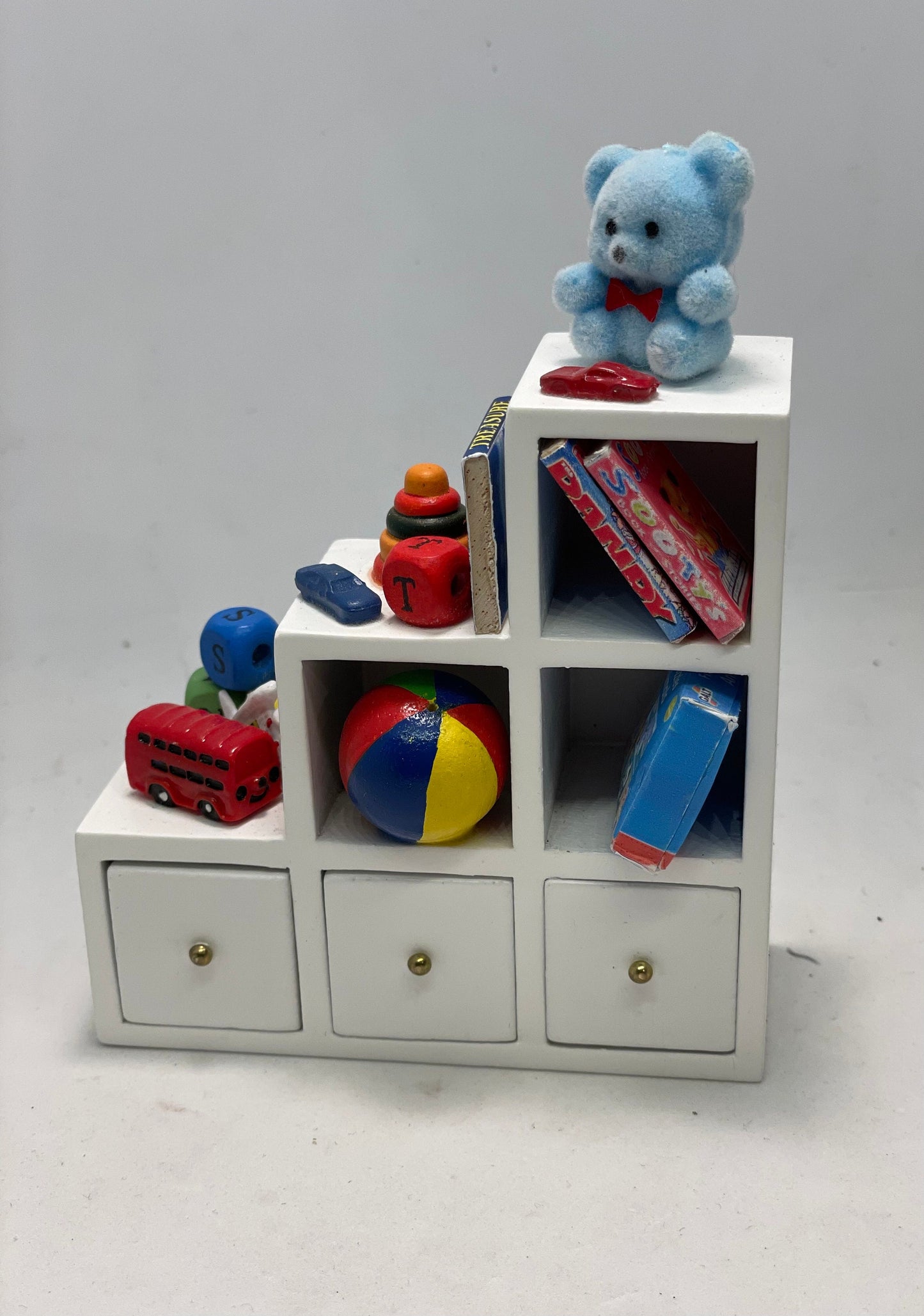 Dolls House Miniatures - Stepped Toy Shelf