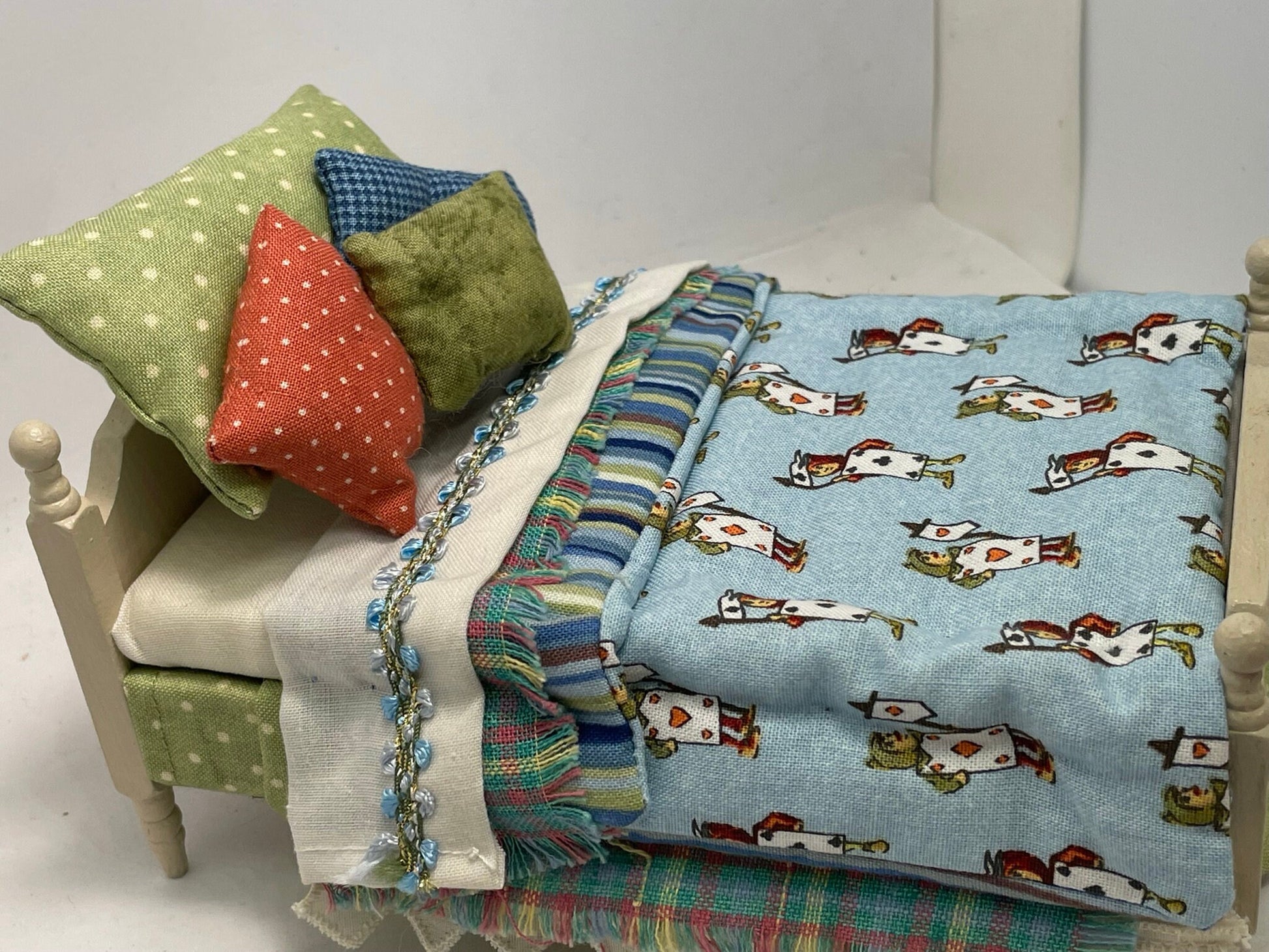 Dolls House Luxury Dressed 1/12th Single Bed - Eric