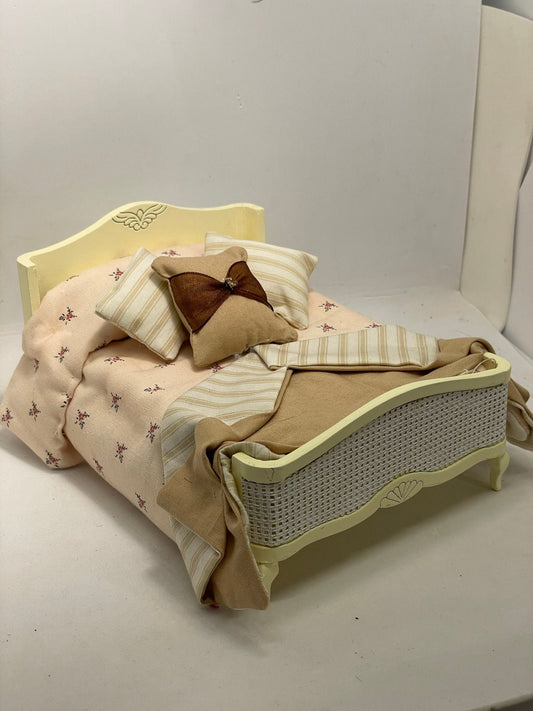 Dolls House Luxury Dressed 1/12th Double Bed - Adele