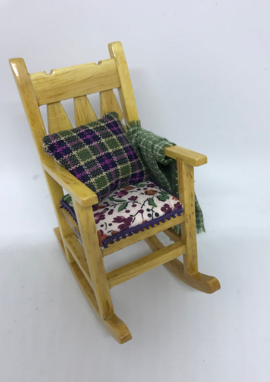 Dolls House Miniatures - Pine Rocking Chair