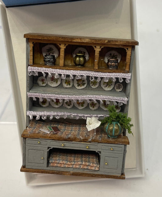 Dolls House Miniatures - Handmade 1/48th Large dresser / Hutch (1/4inch )