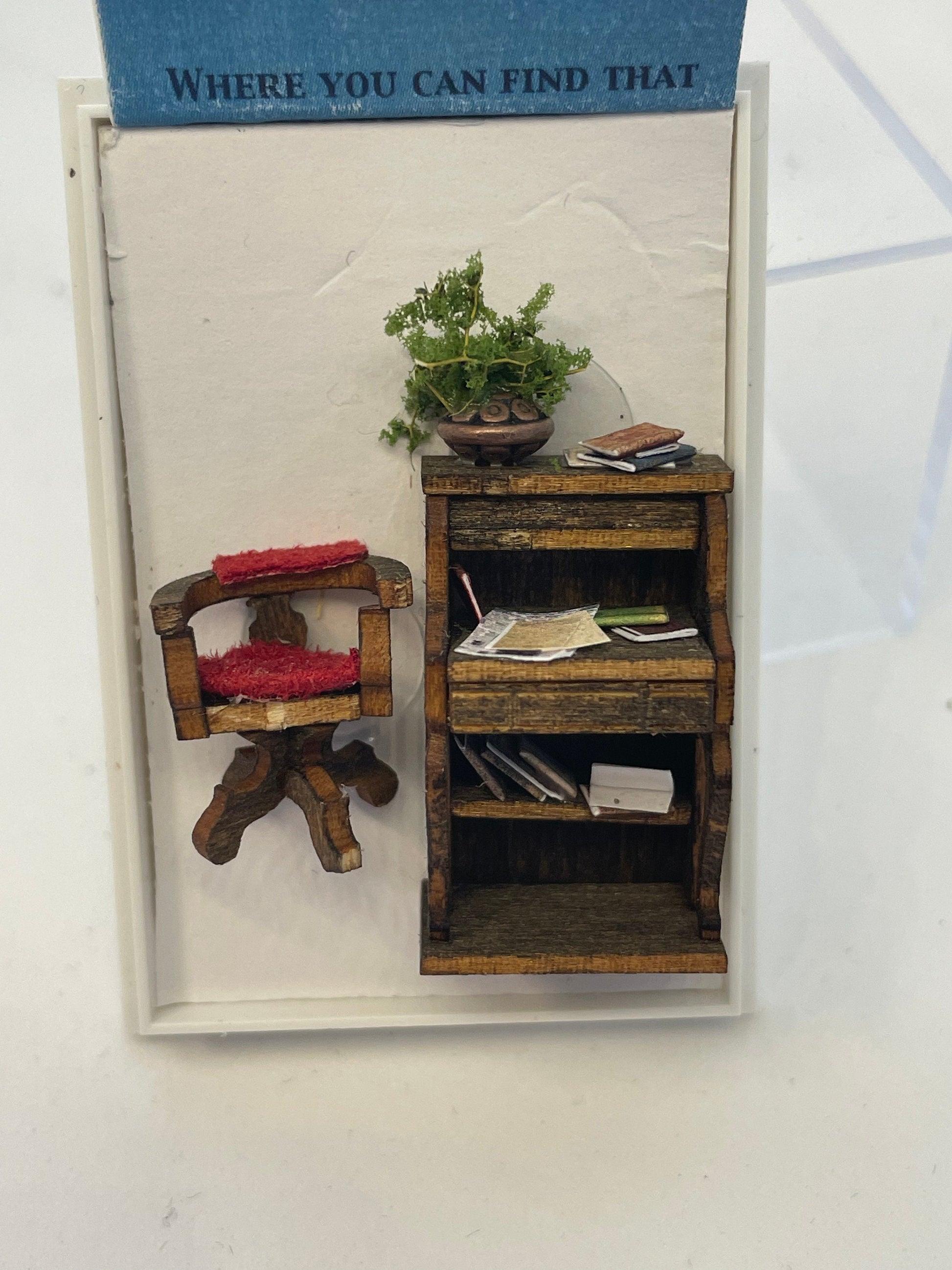 Dolls House  - Handmade   Desk and Chair