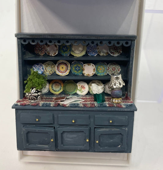Dolls House Miniatures - Handmade 1/48th Large dresser / Hutch (1/4inch )