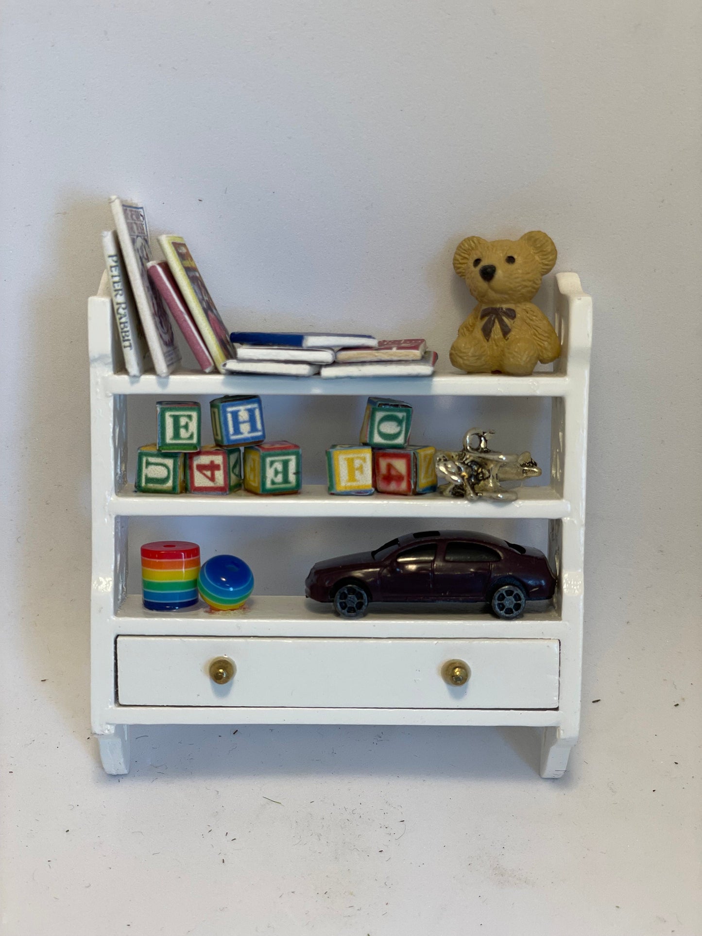 Dolls House Miniatures -  Mini Baby shelf (6 options)