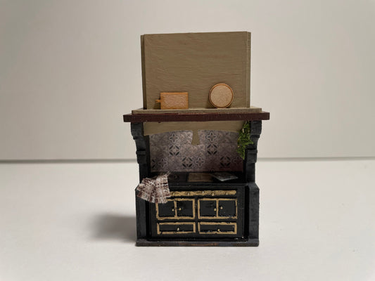 Dolls House 1/48th - Aga - Grey and Black