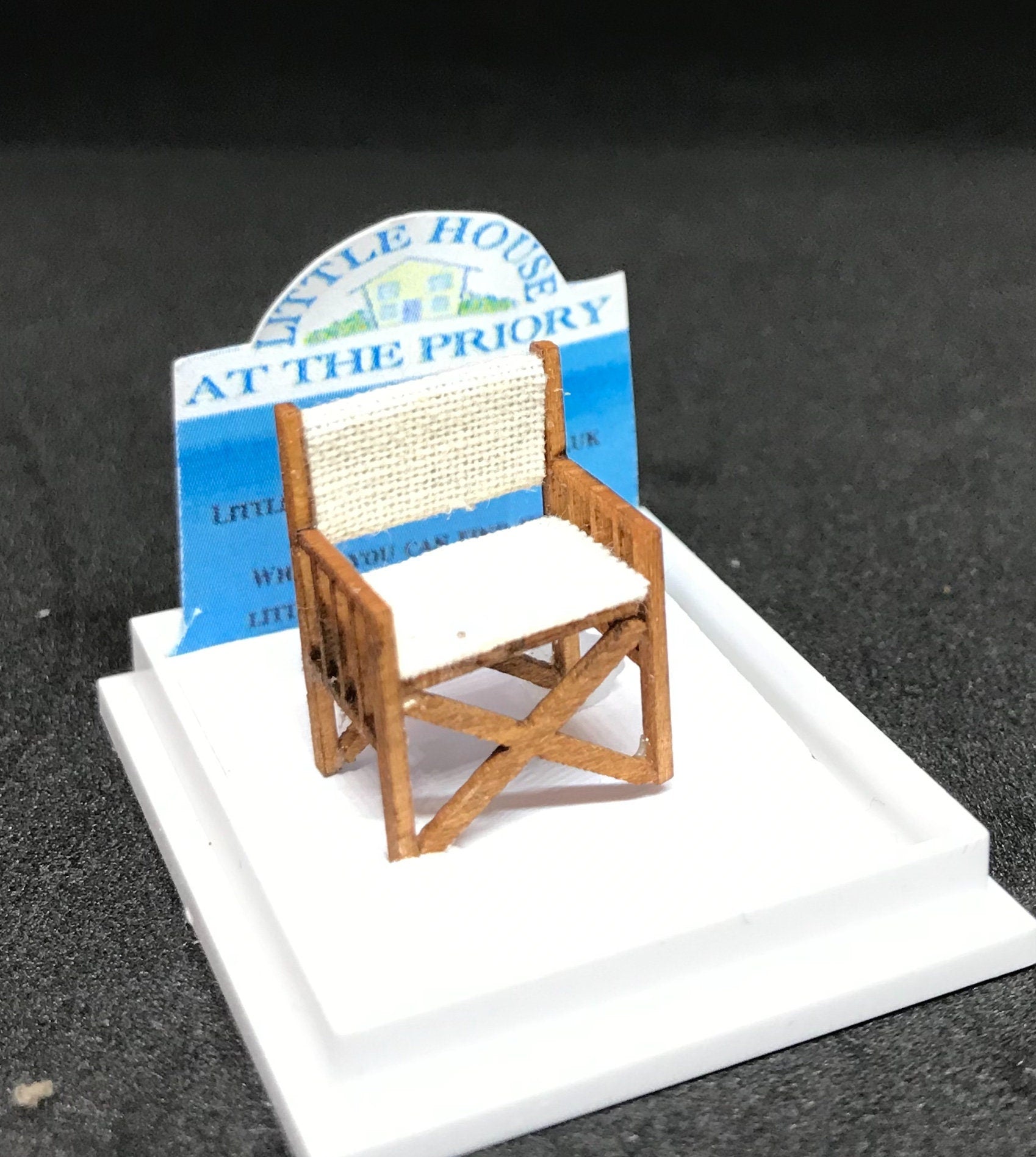 Dolls House Miniatures -  (1/48th,1/4inch, quarter scale) Directors Chair -