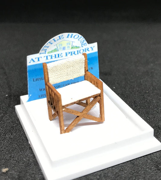 Dolls House Miniatures -  (1/48th,1/4inch, quarter scale) Directors Chair -
