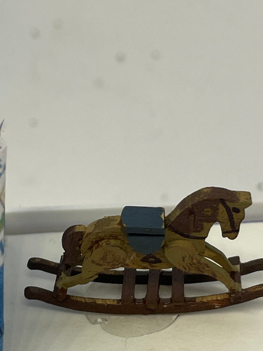 DOLLS HOUSE MINIATURES - rocking horse 1/48th