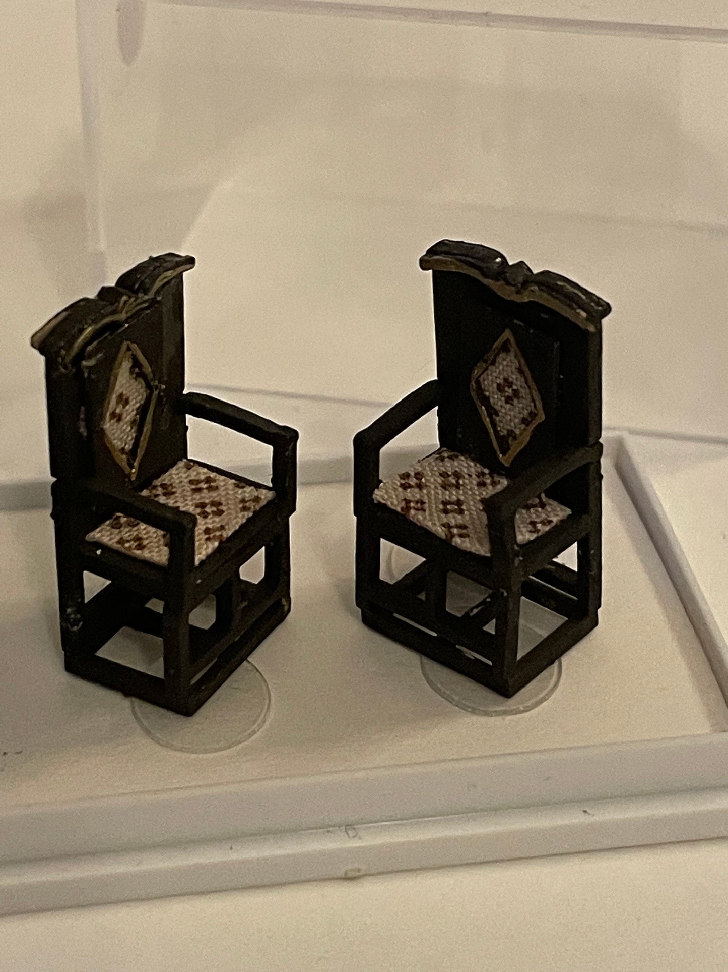 Dolls House 1/48th - s/2 Tudor Chairs