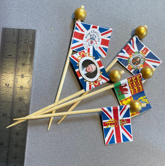 Dolls House Miniatures - Royal - King Charles III coronation - flag x 1