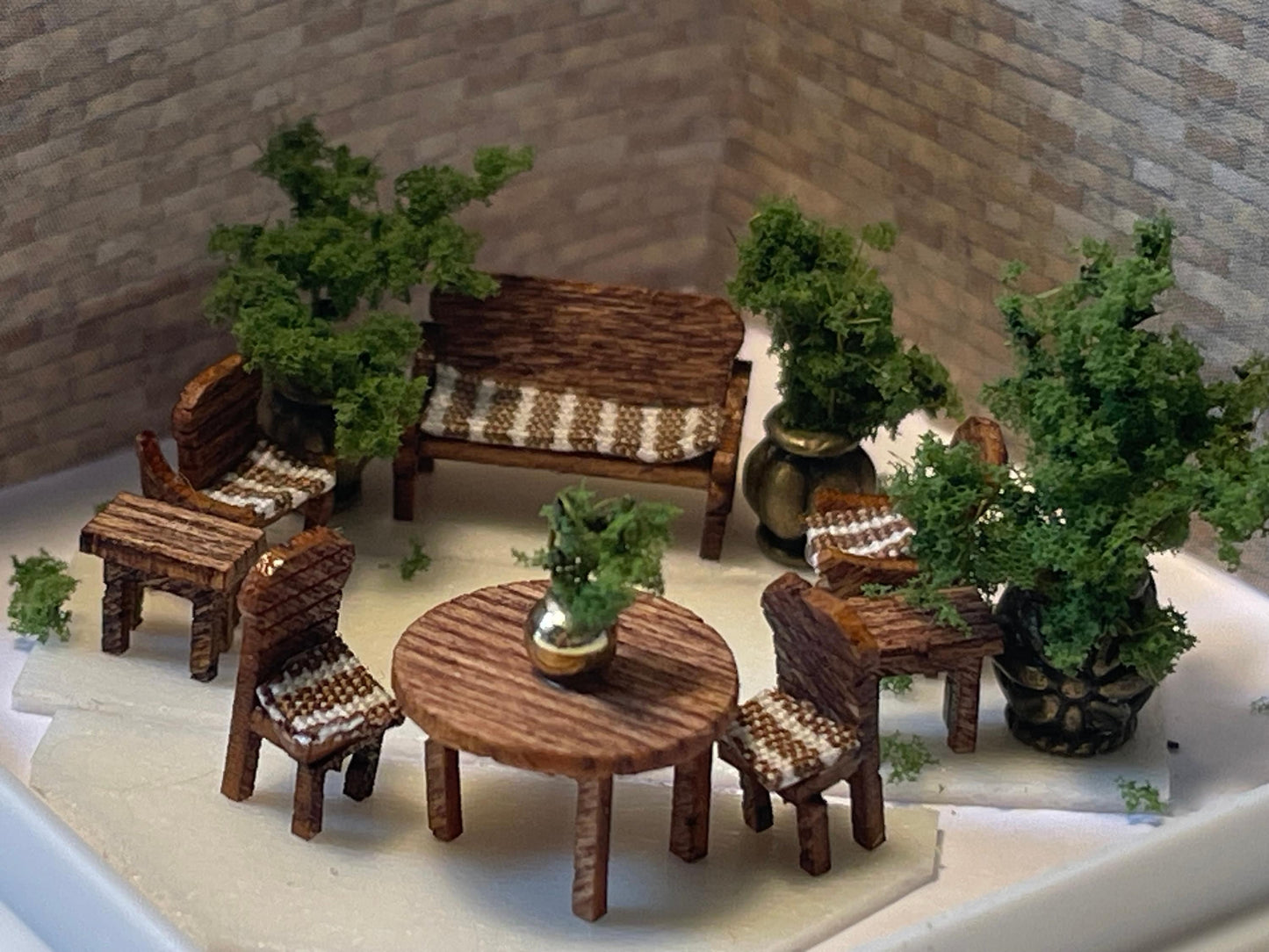 Dolls House Miniatures 1/144th / 1:144 / micro / dutch scale Garden Patio set
