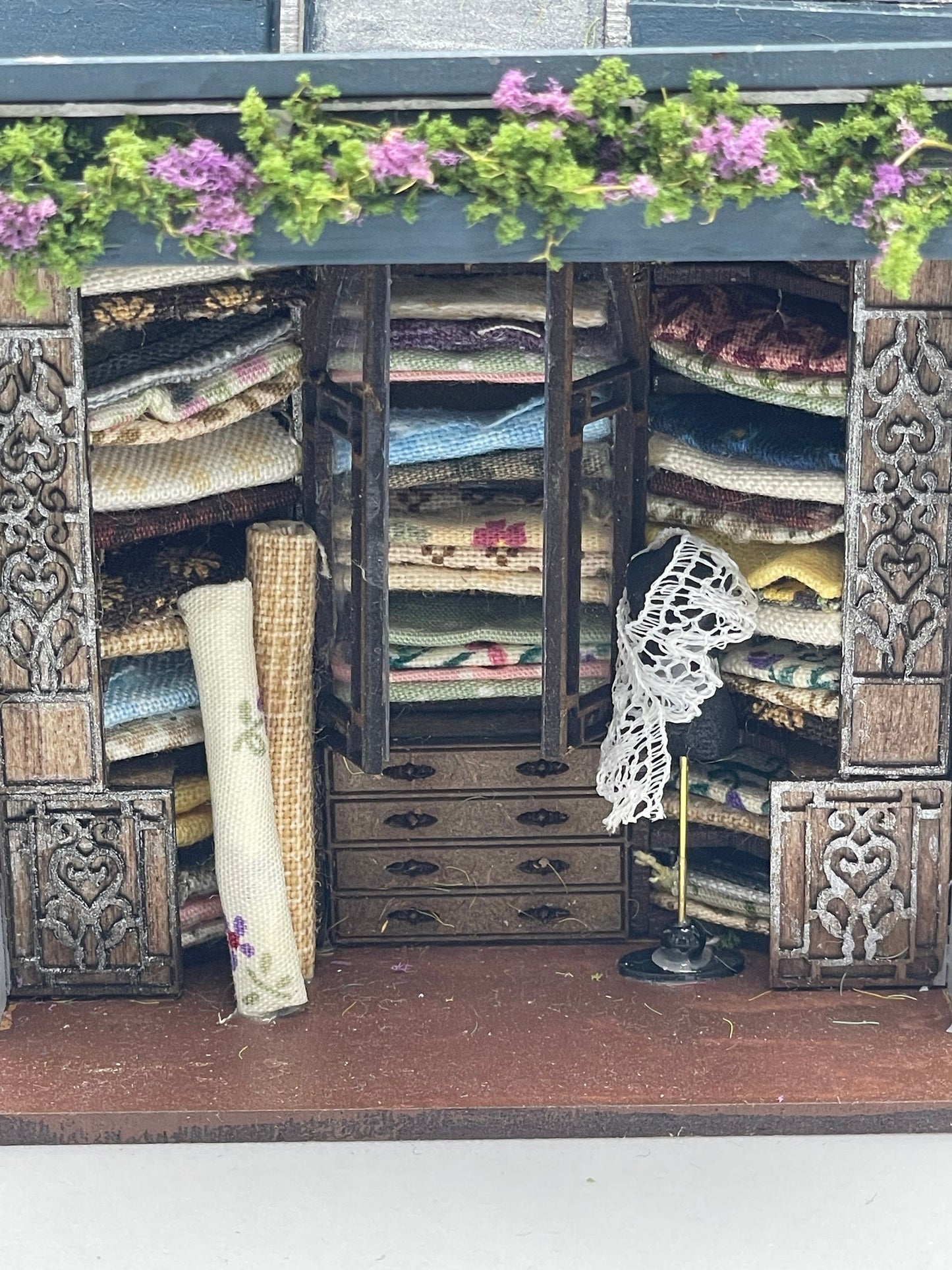 Dolls House  - Handmade  1/48th quarter scale Haberdashery Shop