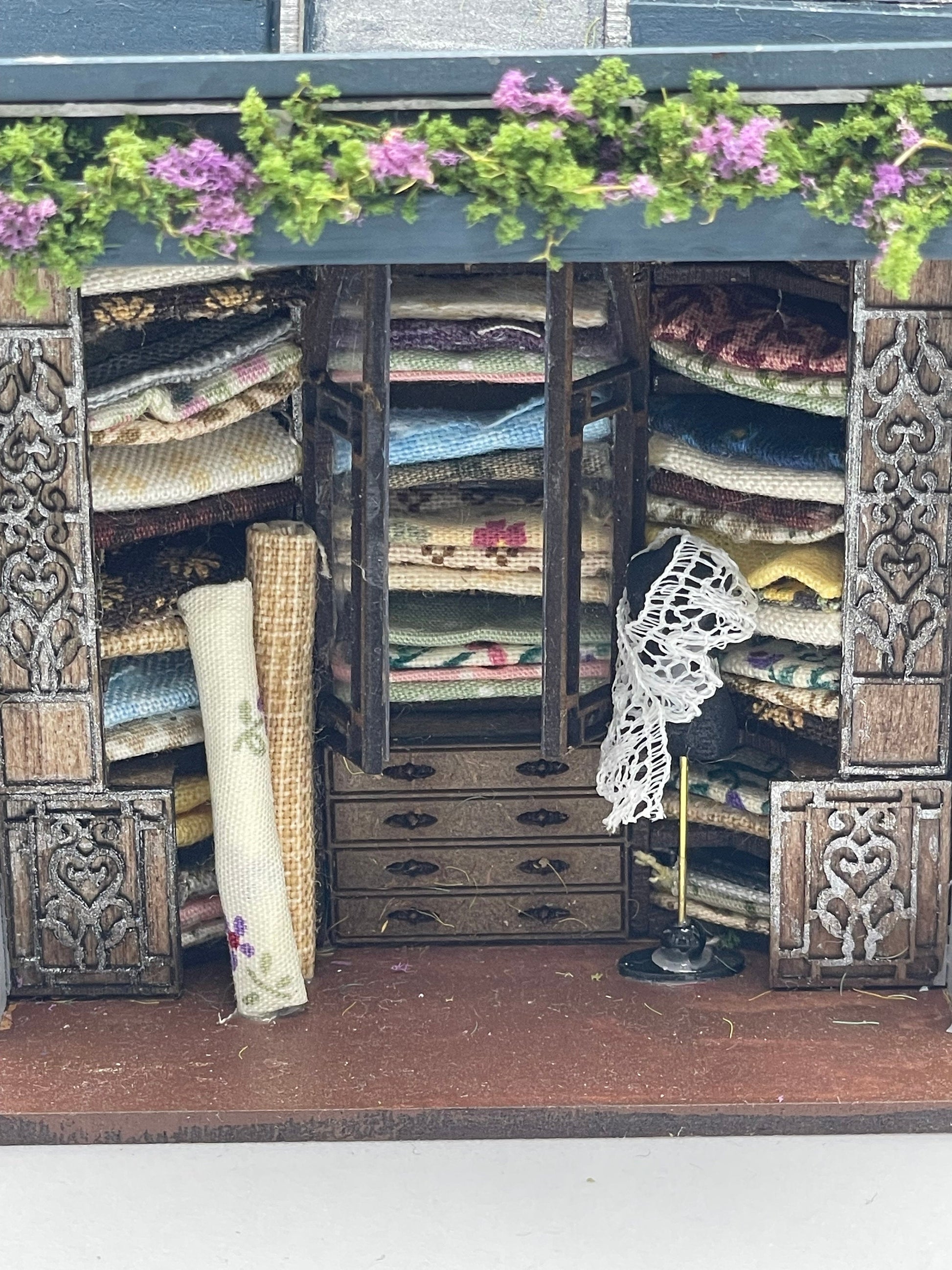 Dolls House  - Handmade  1/48th quarter scale Haberdashery Shop