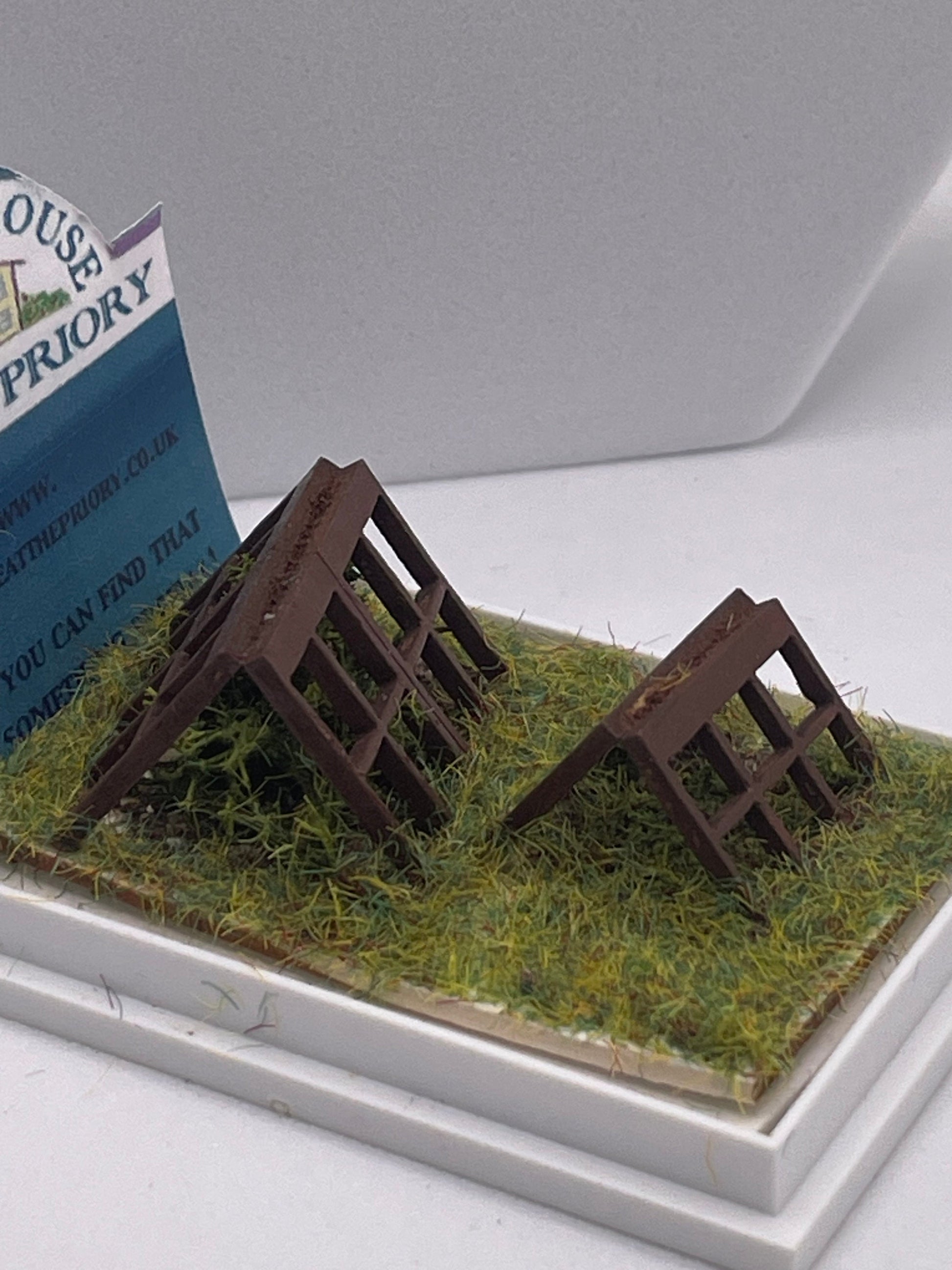 Dolls House Miniatures ( 1/48th - 1:48th - 1/4" - Quarter Inch Scale )  - Hand Made Garden Cloche Set   -