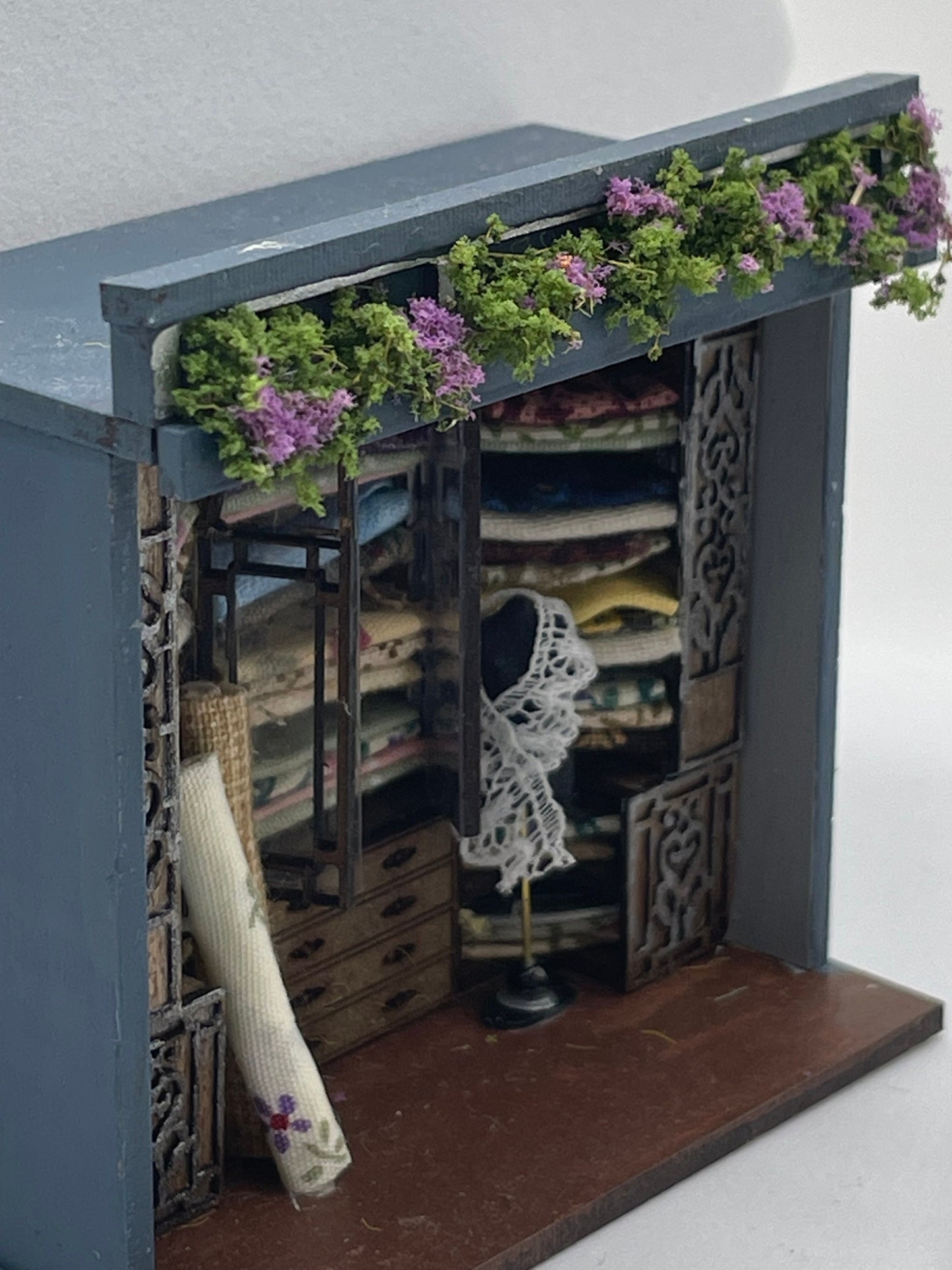 Dolls House  - Handmade  1/48th quarter scale Haberdashery Shop