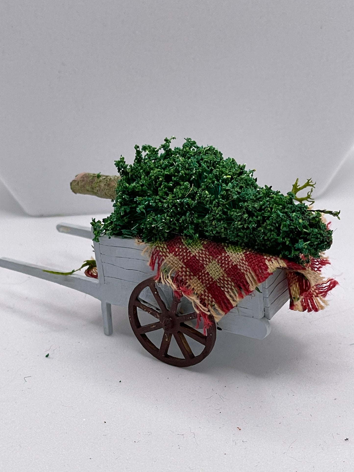 Dolls House Miniatures ( 1/48th - 1:48th - 1/4" - Quarter Inch Scale )  Hand Made   - Tree Cart