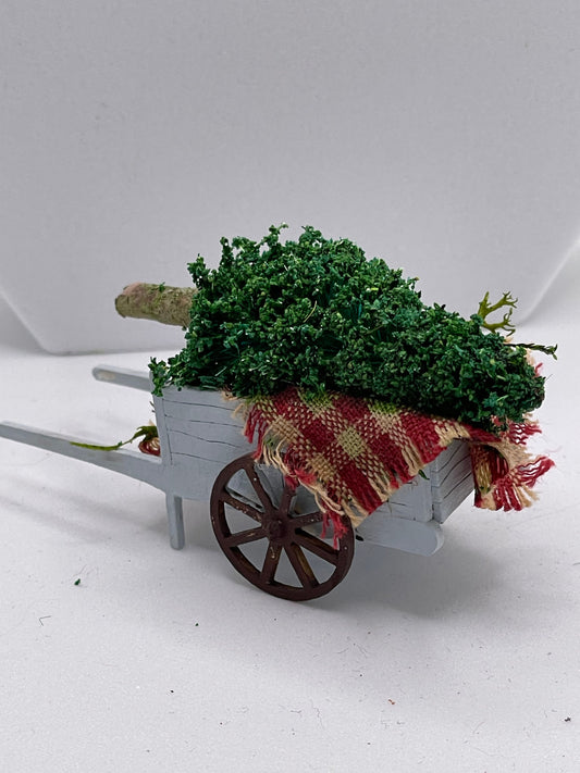 Dolls House Miniatures ( 1/48th - 1:48th - 1/4" - Quarter Inch Scale )  Hand Made   - Tree Cart