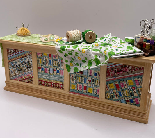 Dolls House Miniatures - 1/12th  -  Haberdashery / Sewing counter