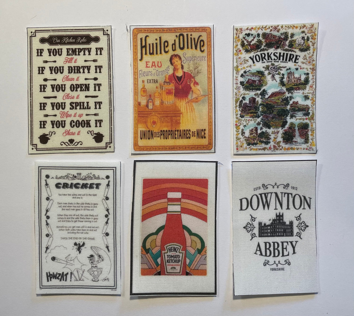 Dolls House Miniatures - 1/12th Kitchen Tea Towel x 1 (28 options)