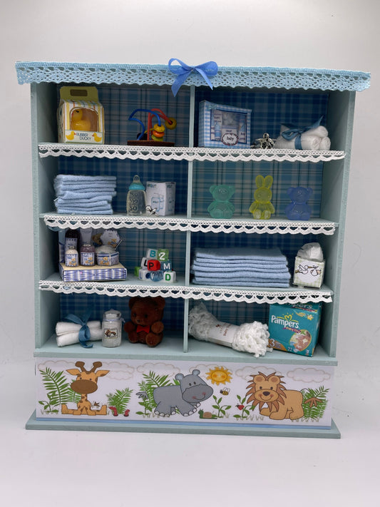 Dolls House Miniatures - 1/12th Baby Boy Shelves