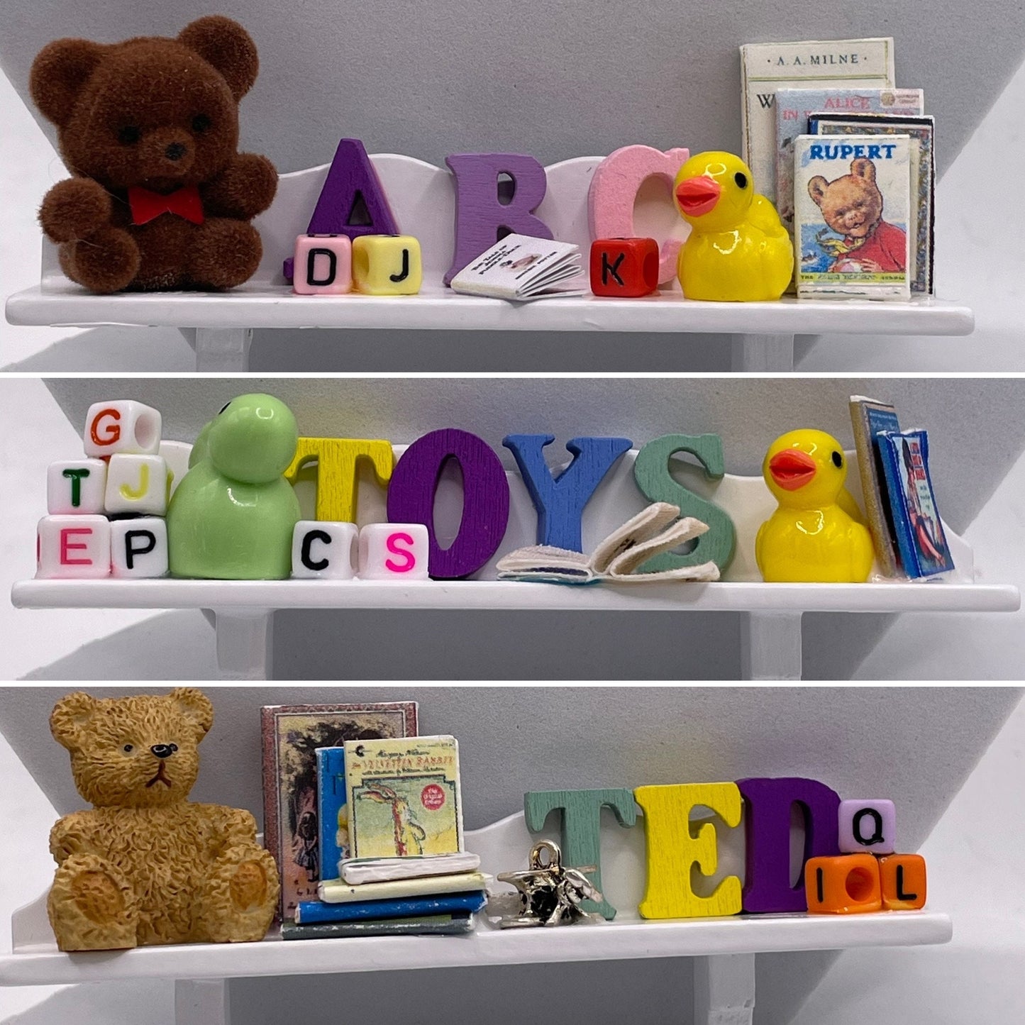 Dolls House Miniature - Toy Wall Shelf x1