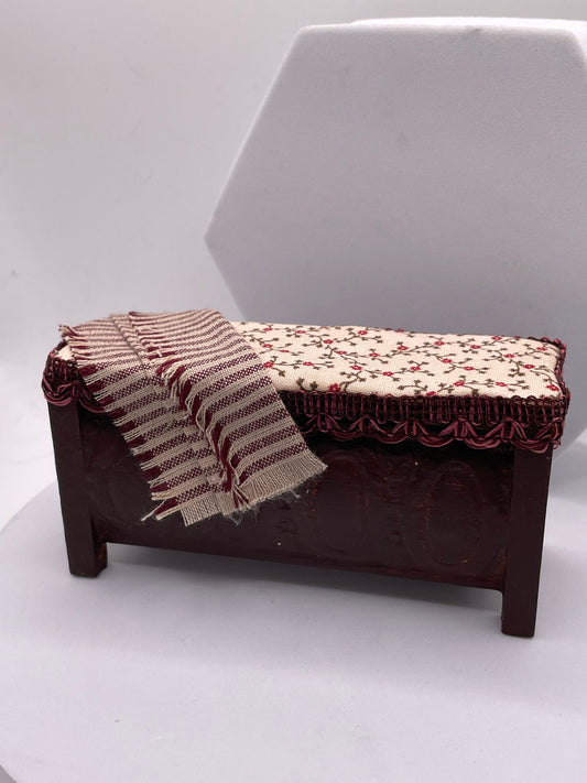 Dolls House Miniatures - 1/12th Blanket box  - Vera Collective