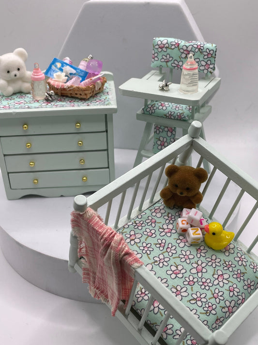 Dolls House Miniatures - 1/12th Baby Furniture (various pieces)   - Vera Collective