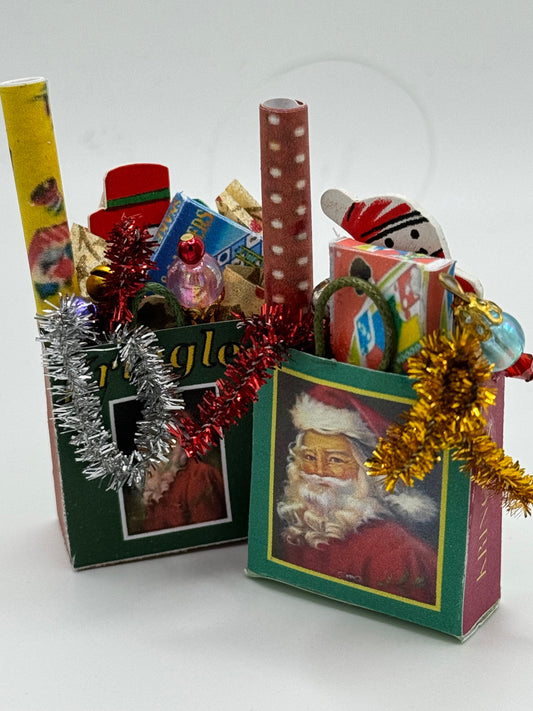 Dolls House Miniatures - Christmas bag x1