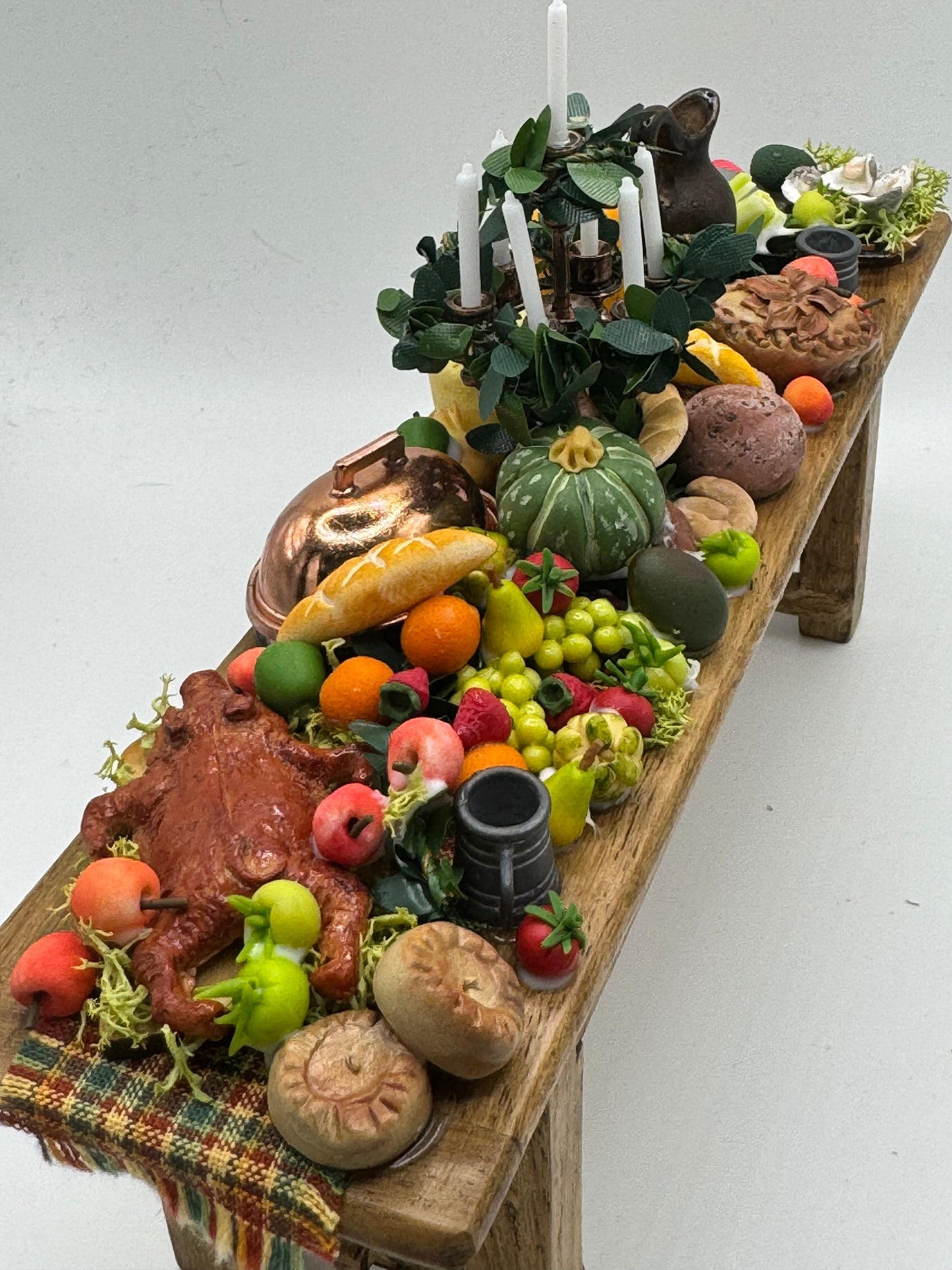 Dolls House Miniatures - Tudor Feast Table