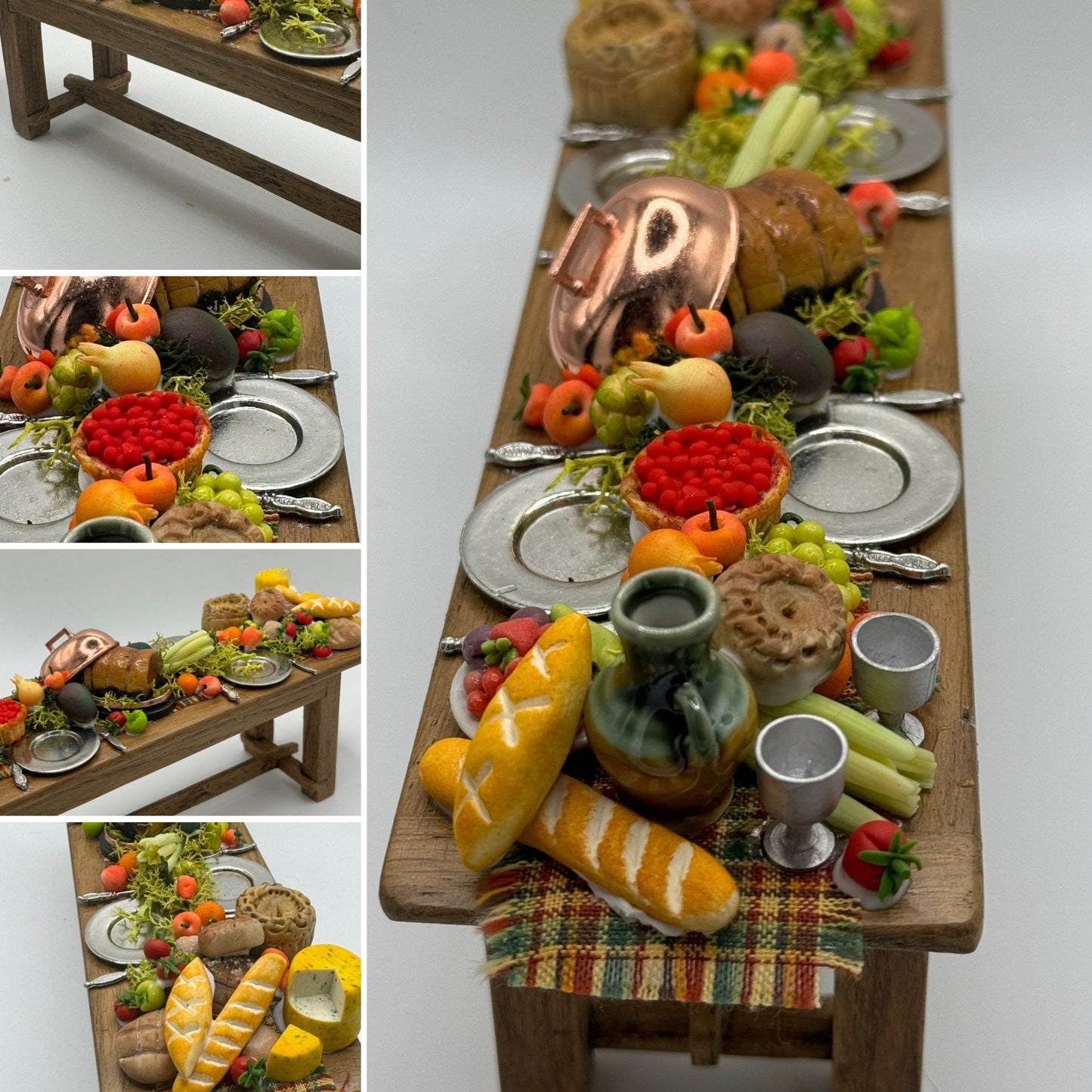 Dolls House Miniatures - Tudor Feast Table