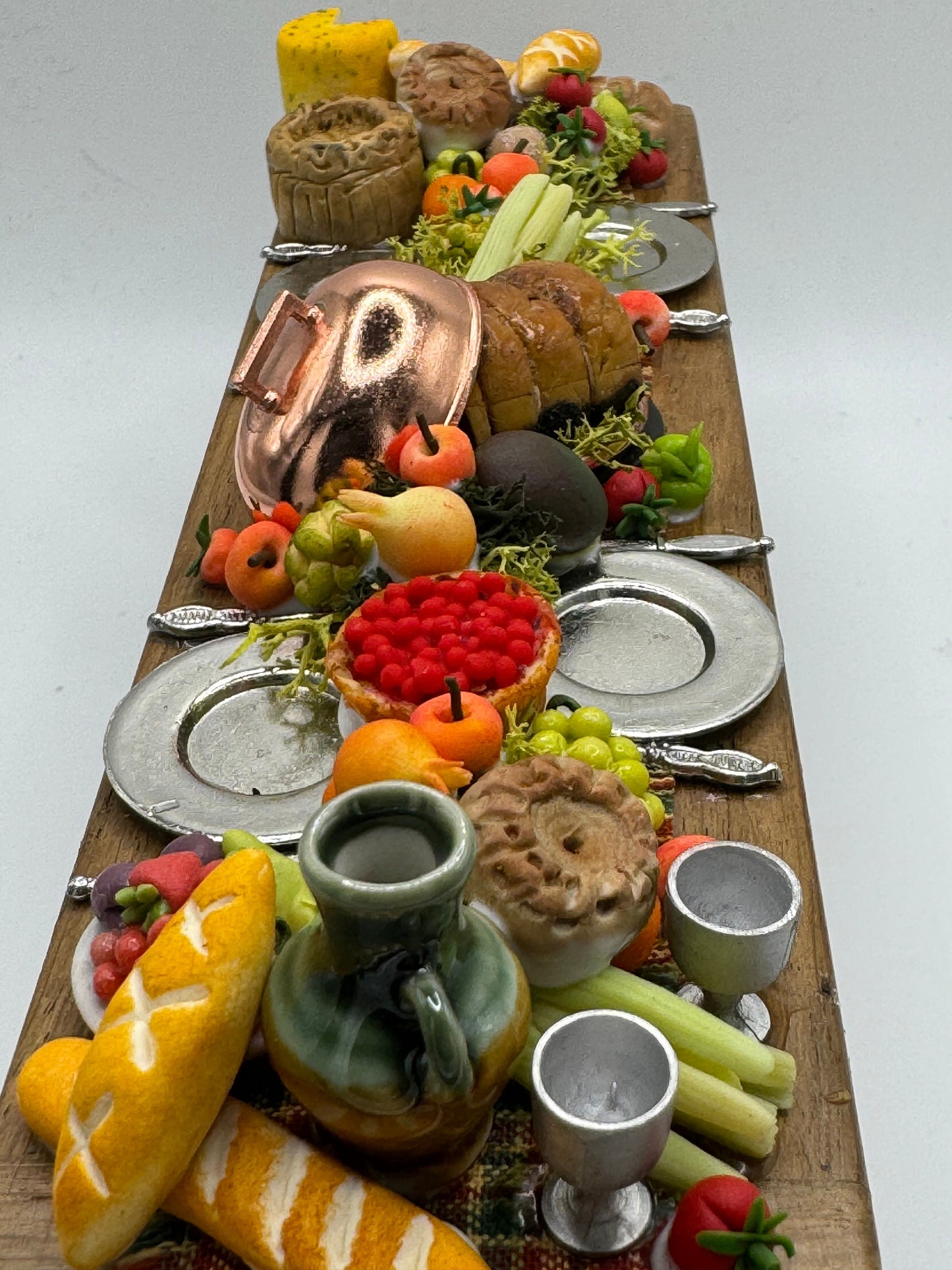 Dolls House Miniatures - Tudor Feast Table