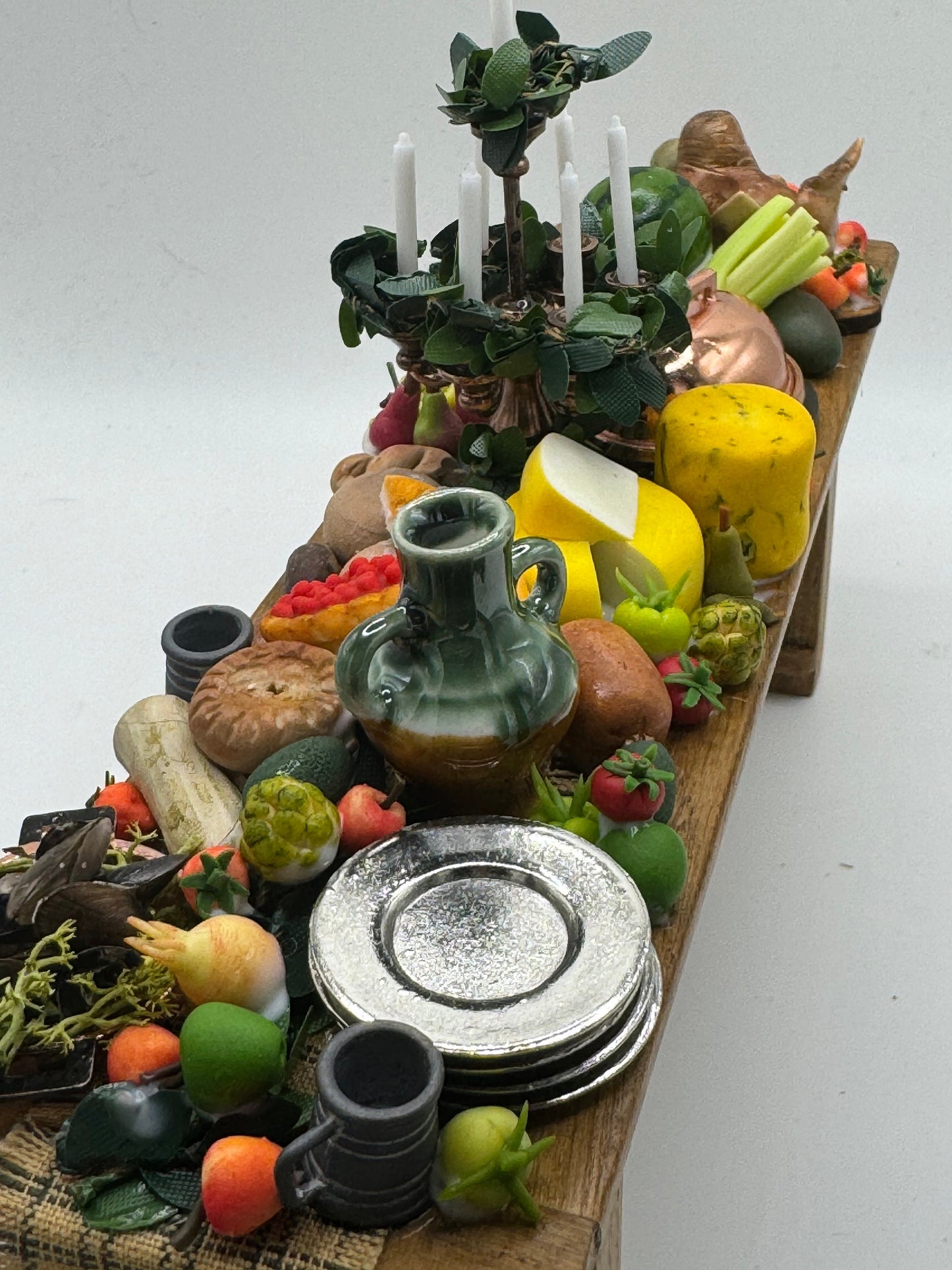 Dolls House Miniatures - Tudor Feast Table