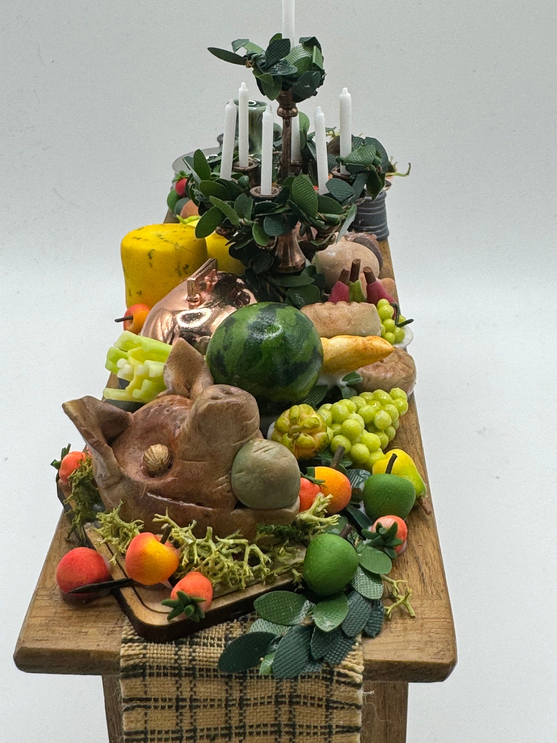 Dolls House Miniatures - Tudor Feast Table