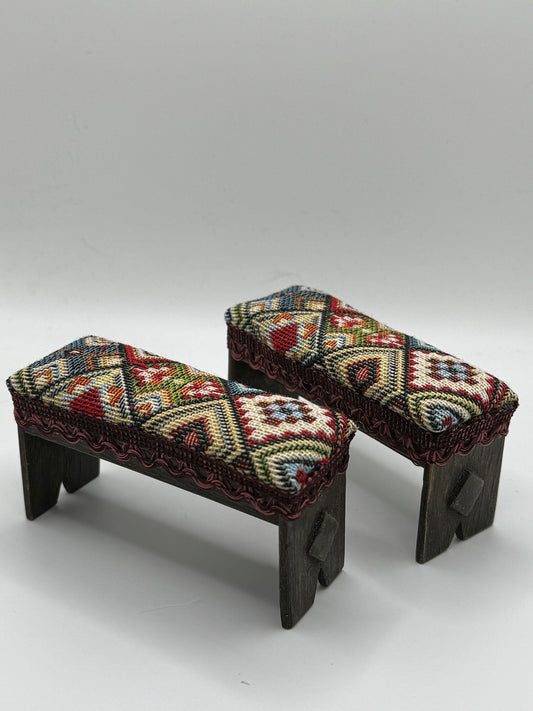 Dolls House Miniatures - Tudor Bench x1 (3 options)