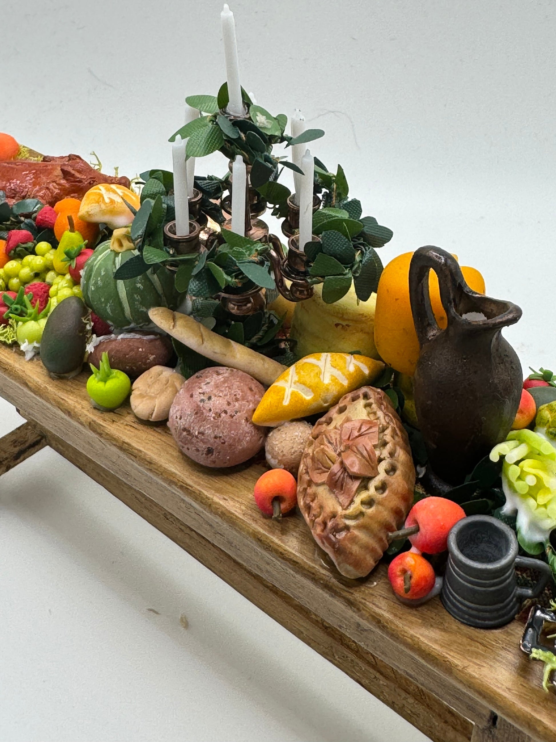 Dolls House Miniatures - Tudor Feast Table