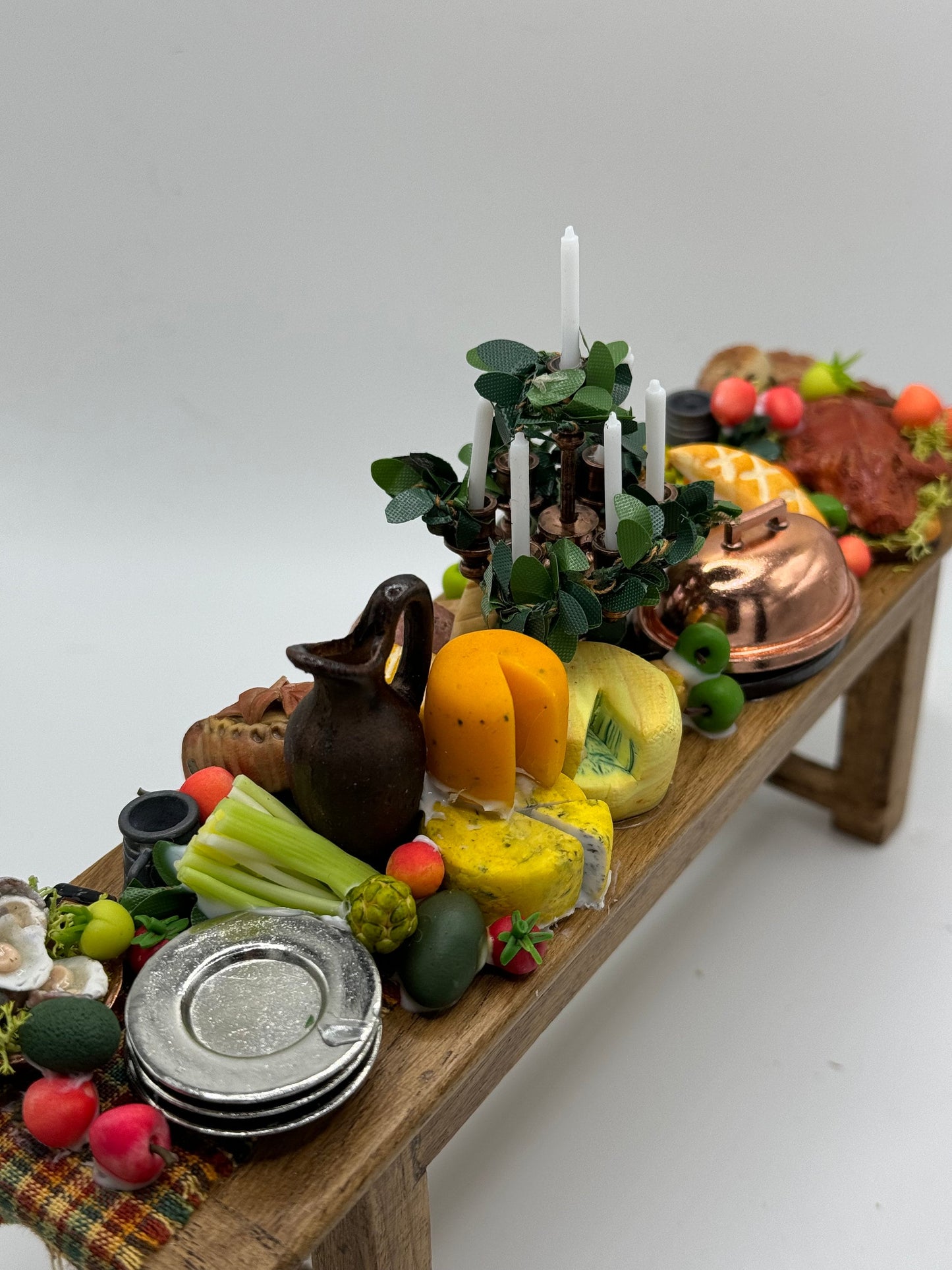 Dolls House Miniatures - Tudor Feast Table