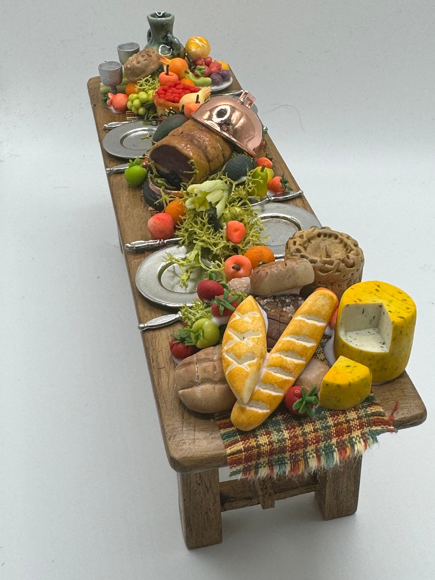 Dolls House Miniatures - Tudor Feast Table