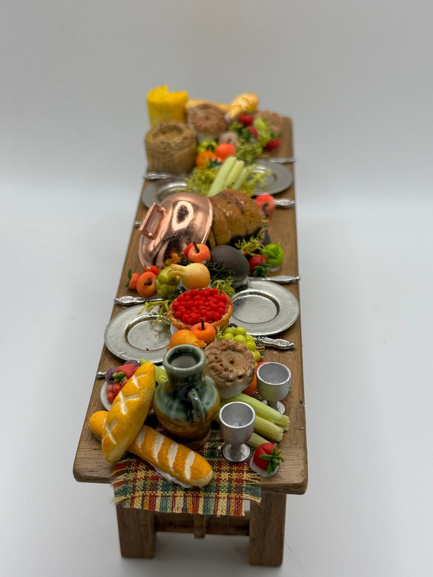 Dolls House Miniatures - Tudor Feast Table