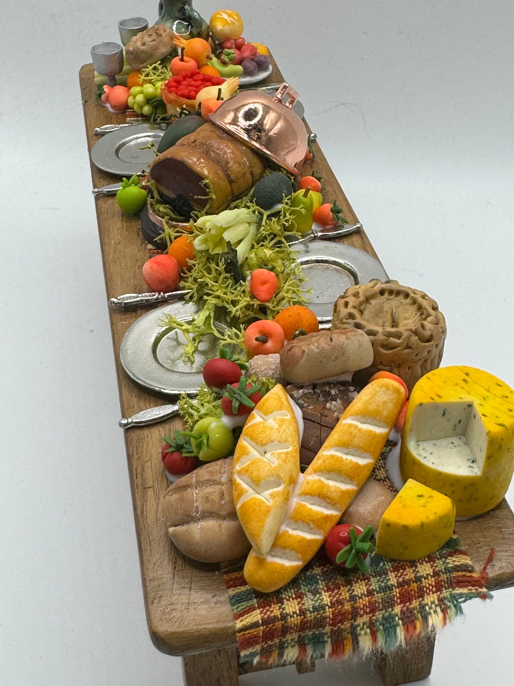 Dolls House Miniatures - Tudor Feast Table