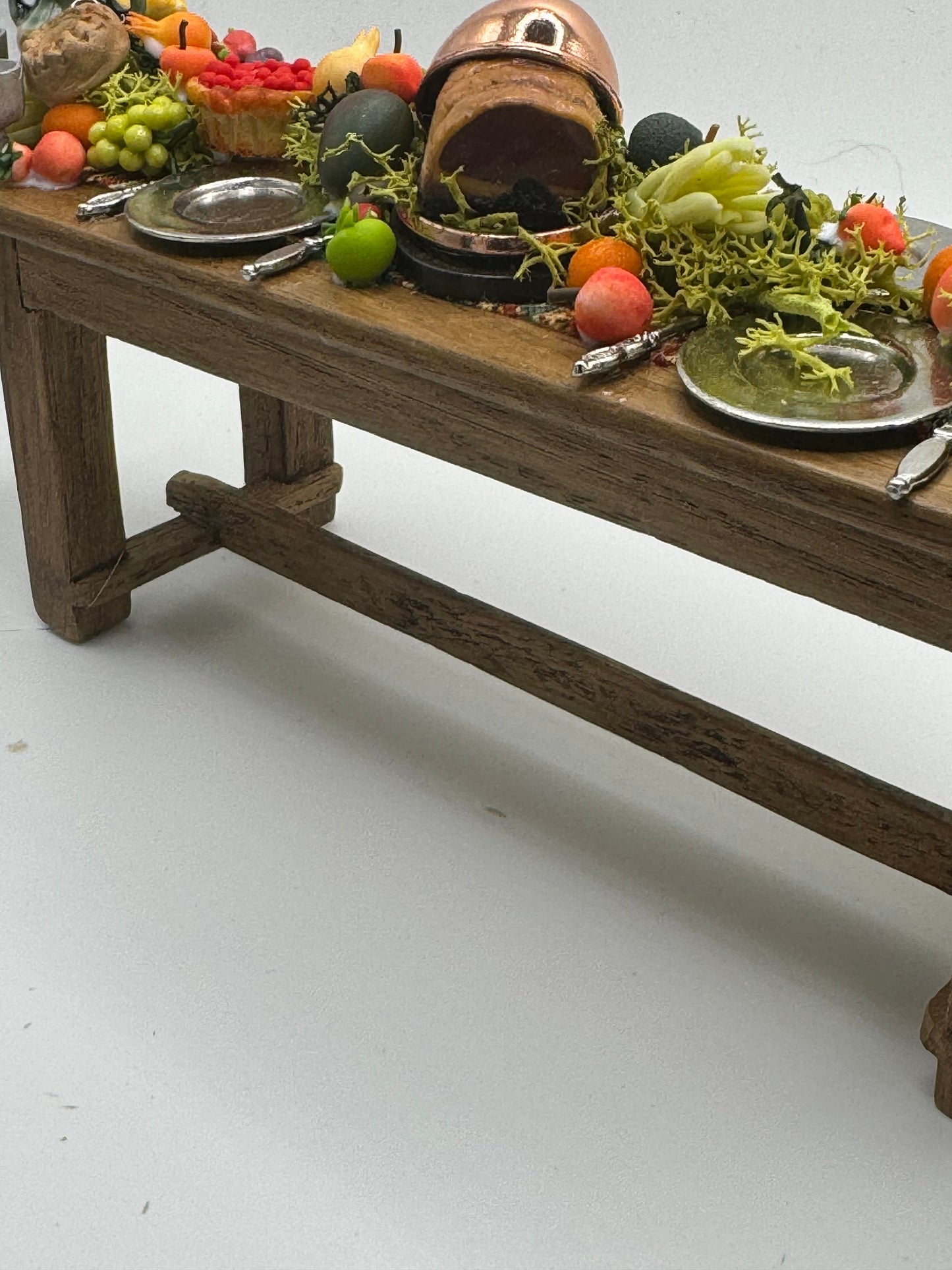 Dolls House Miniatures - Tudor Feast Table