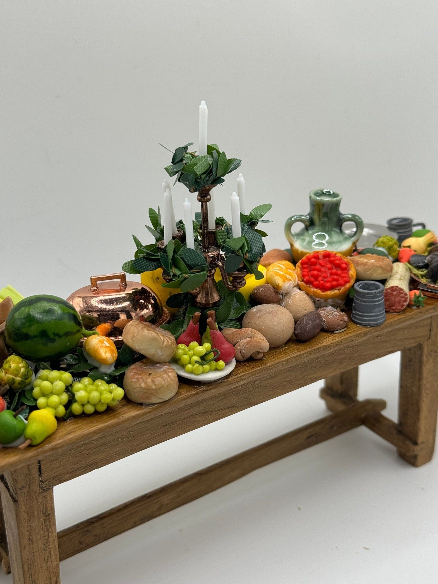 Dolls House Miniatures - Tudor Feast Table
