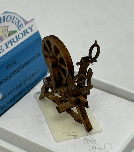 Dolls House   Dressed 1/48th spinning wheel