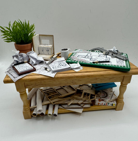 Dolls House Miniatures - 1/12th Architects Table