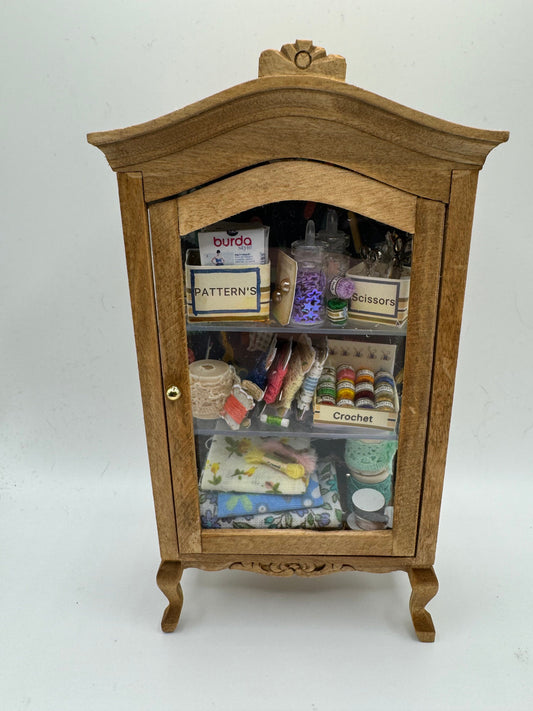 Dolls House Miniatures - 1/12th  - Haberdashery Sewing cabinet