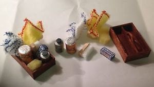 Dolls House Miniatures- 1/12th Handmade Vintage Cleaning Box Kit