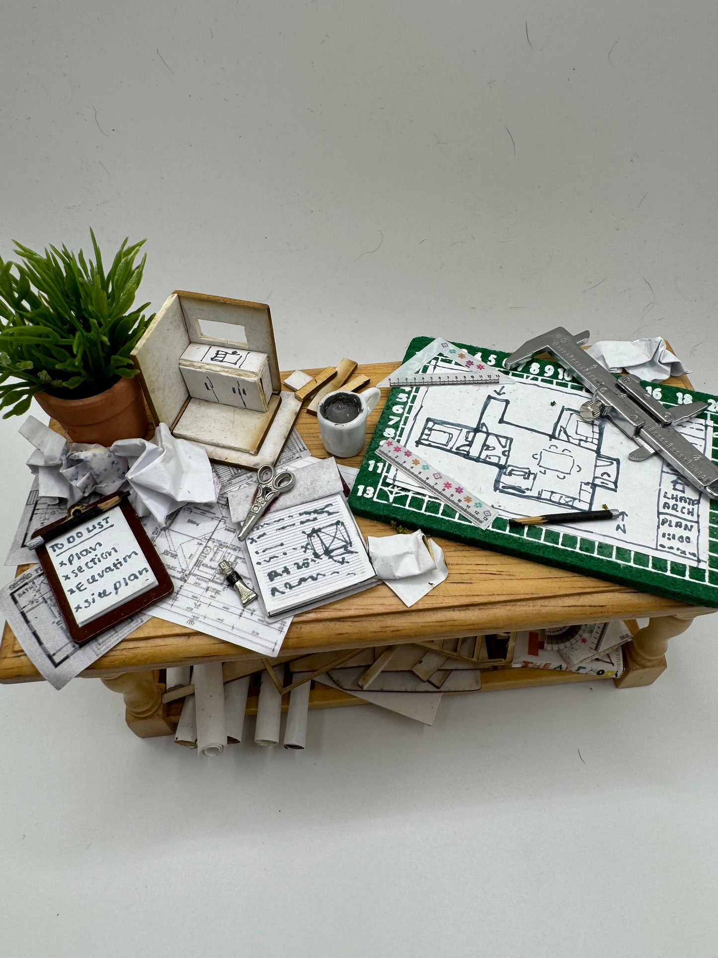 Dolls House Miniatures - 1/12th Architects Table