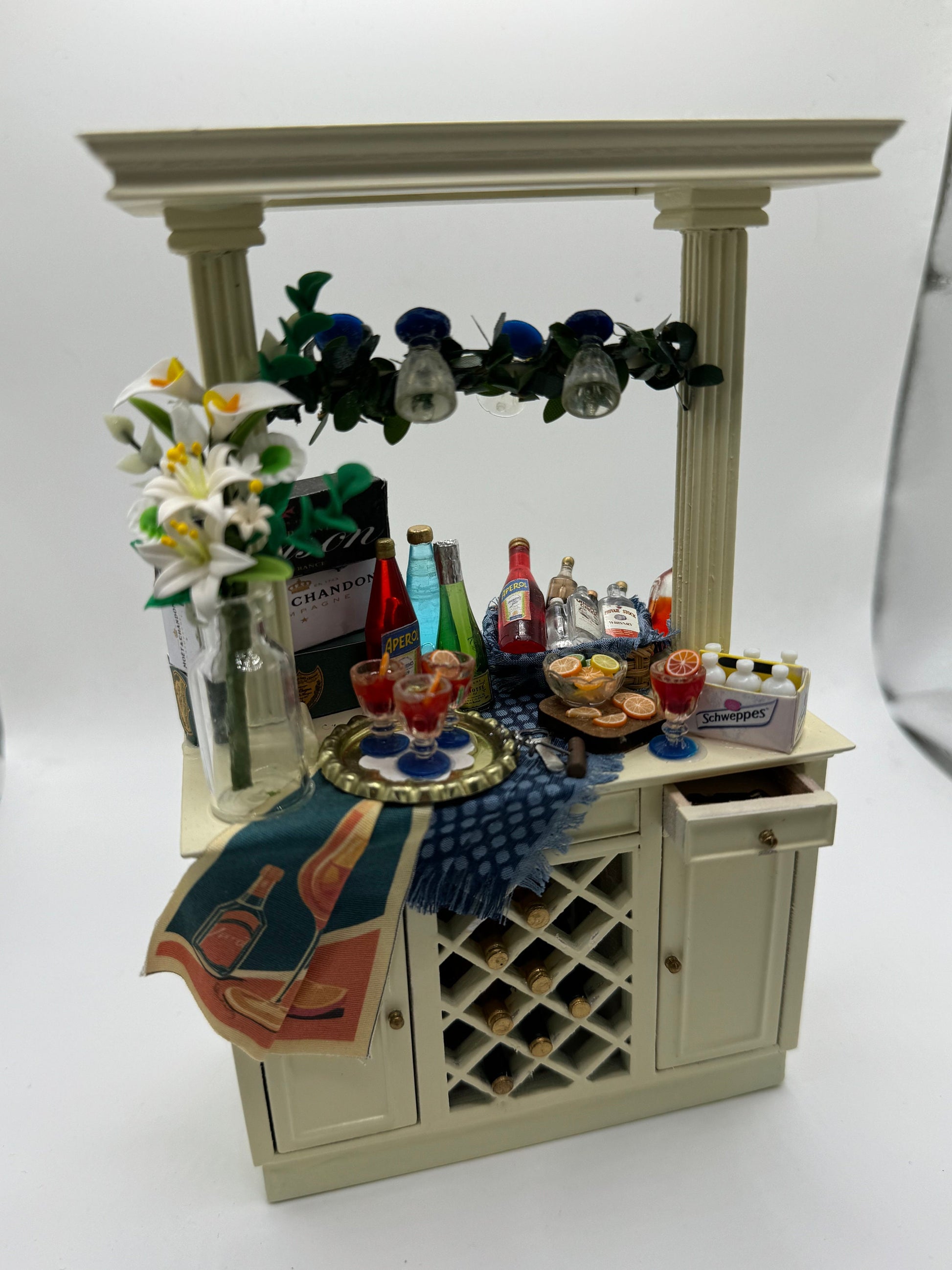 Dolls House Miniatures - 1/12th Spritz / Drinks Cabinet / counter