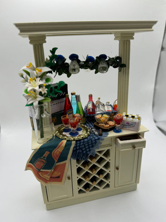 Dolls House Miniatures - 1/12th Spritz / Drinks Cabinet / counter